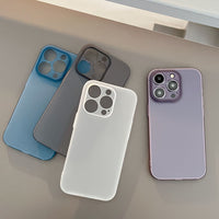 Minimalist Solid Colour Phone Case With Frosted Drop-proof Cover
