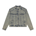 Fashion Short Denim Distressed Jacket Male