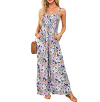 Womens Sleeveless Jumpsuit With Floral Print