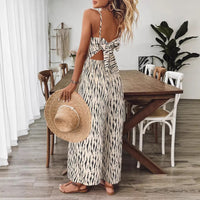 Fashionable Women's Jumpsuit With A Large Bow