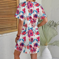 Printed Short Sleeve Dress For Women