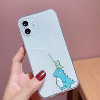 Creative Dinosaur Transparent Soft Phone Case IPhoneX