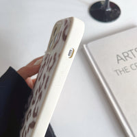 Leopard Printed Plush Phone Case