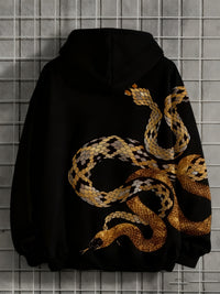 Printed Long-Sleeve Hoodie Casual Mens Sweatshirt