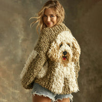 Womens Soft Comfortable And Sweet Crew Neck Long Sleeve Knit Sweater