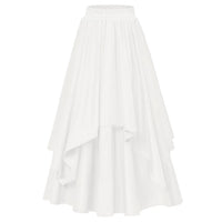 Irregular Mid-length Skirt With An Elastic Waist