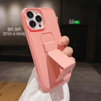 Candy Color Bracket Silicone Phone Case