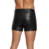Men's PU Leather Shorts Summer Fitted And Slimming