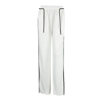 Drawstring Contrast-color Casual Pants For Women