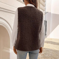Fur Integrated Composite Loose Korean Outerwear Sleeveless Vest
