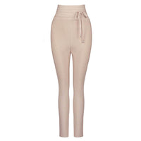 Women's Elastic High Waist Bandage Casual Solid Color Leggings