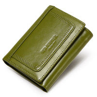 Multi-slot Men's Zipper Bag Genuine Leather Multi-color Coin Purse