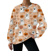 Digital Printing Pattern Shading Fashion Trend Round Neck Long Sleeve Sweater