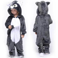 Flannel Children's Animal One-piece Pajamas