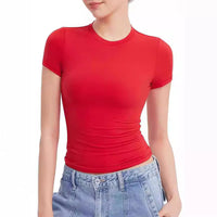 Women's Fashion Simple Short-sleeved T-shirt Pure Desire Top