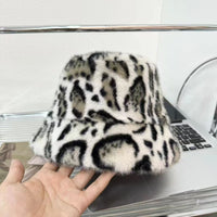 Versatile Faux Mink Fur Warm Cold-proof Windproof Face-flattering Fluffy Bucket Hat