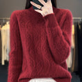 Half Turtleneck Twisted Knitted Sweater Loose All-matching