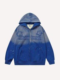 Men's Loose Casual Printed Hooded Sweatshirt