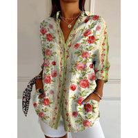 European And American Women's Animal-print Blouse