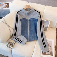 Womens Fashion Two-Piece Long-Sleeve Set With Zipper