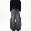 Loose Straight Washed Pants For Men And Women