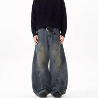 Loose Straight Washed Pants For Men And Women