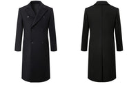 Men's Double-Breasted Slim-Fit Trench Coat