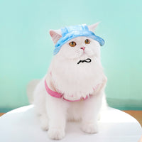 Dog Cat Sun-shade Sun Protection Hat Anti-off Adjustable String Clip Bucket Hat