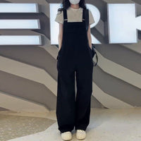 High-waisted Figure-flattering Straight-leg Workwear Jumpsuit