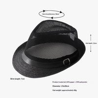 Straw Beach Summer Sun For Men And Women Sun-protective Fedora Panama Hat
