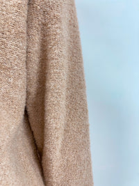 Round Neck Button Solid Color Sweater Knitwear