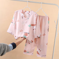 Children's Summer Thin Print Homewear Set