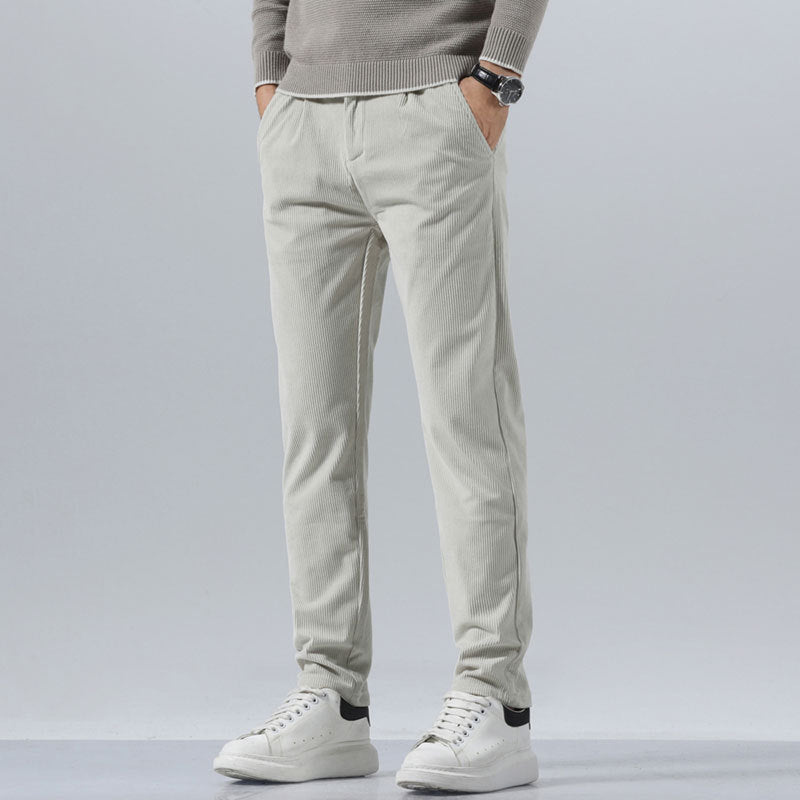 Corduroy Men's Casual Pants Straight Slim Fit