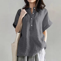 Mid-length And Long-sleeve Chic Casual Loose-fit T-shirt