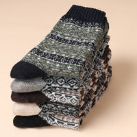 5-10 Pairs Retro Thick Line Men's Stockings Autumn And Winter Warm