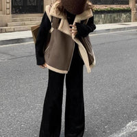Western Style Berber Fleece Coat Motorcycle Vest