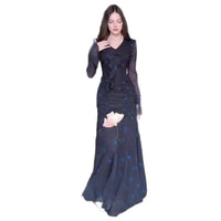 Womens Stylish V-neck Cinched-waist Floral Elegant Dress