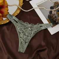 Lace Sexy Panties For Women Fashionably Embellished With Hot-fix Crystals