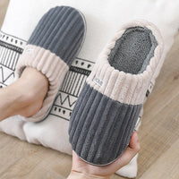 Men's Cotton Slippers Home Autumn And Winter Thick Bottom Non-slip Home