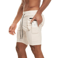 Summer Basketball Sport Running Training Breathable Double-layer Shorts