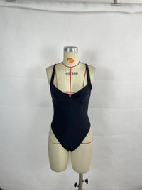 Women's Contrast Color One-piece Swimsuit Bikini