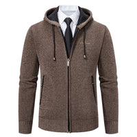 Men's Solid Color Sweater Cardigan Knitted Coat