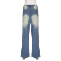 Loose Personality Street Washed And Worn Jeans
