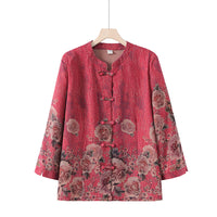 Middle-aged And Elderly Spring And Summer Wear Grandma Thin Tang Suit Upper Clothes