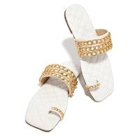 Summer New Vintage Square-Toe Pearl Flat Slippers