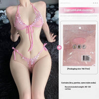 Sexy Lingerie Sexy Three-point Small Breast Size Exaggerating Bra Pure Desire Style Uniform Suit
