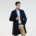Autumn And Winter Men's Woolen Coat Slim And Long
