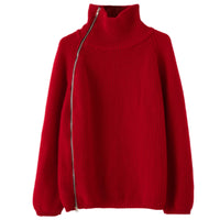 Ladies High Neck Long Sleeve Sweater
