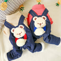 New Warm Thick Cotton Padded Coat Hug Bear Four Legged Coat