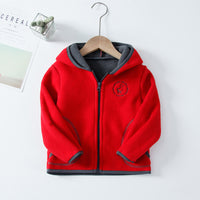 Children's Clothing Set Polar Fleece Cardigan Hooded Sweater